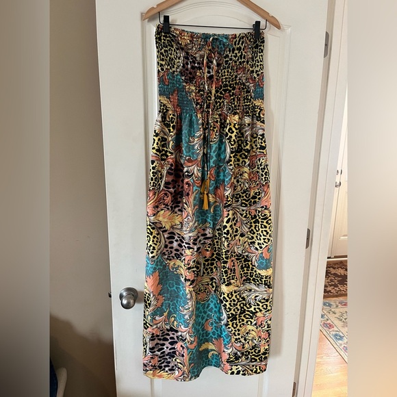 Gypsie Blu Ruched Sleeveless Stretch Halter Top Swim Coverup or Dress Size XL - Picture 9 of 9